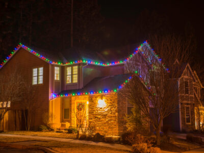 Christmas Lights On Homes